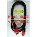Cordon Blindé mini HDMI HDTV Male vers HDMI 1,5m Sony