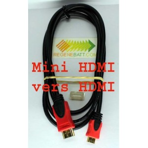 Cordon Blindé mini HDMI HDTV Male vers HDMI 1,5m Sony