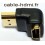 Adaptateur HDMI angle droit male - femelle - plaqu&eacute; OR
