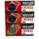 3x Piles bouton Lithium CR2032 3V Maxell