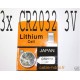 Pile Lithium CR2032 3V Japan (x3)