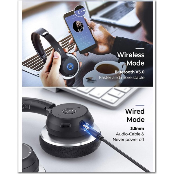 1 Casque Bluetooth 5.0 sans fil, casque TWS Touch Control, élimination du  bruit CVC 8.0, technologie ENC, jumelage automatique, microphone intégré
